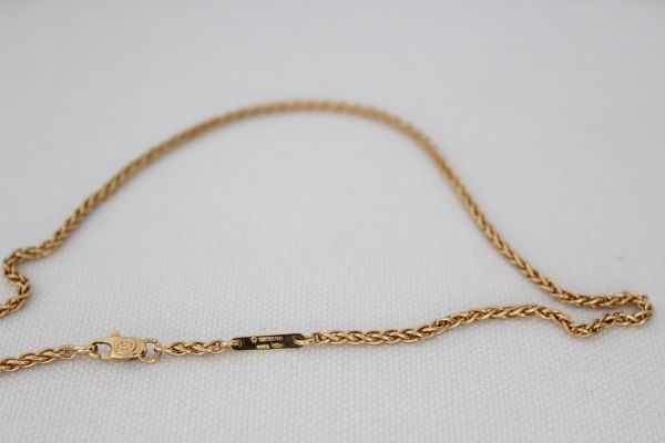 Cartier 1991 18K Yellow Gold Woven Chain Necklace #10