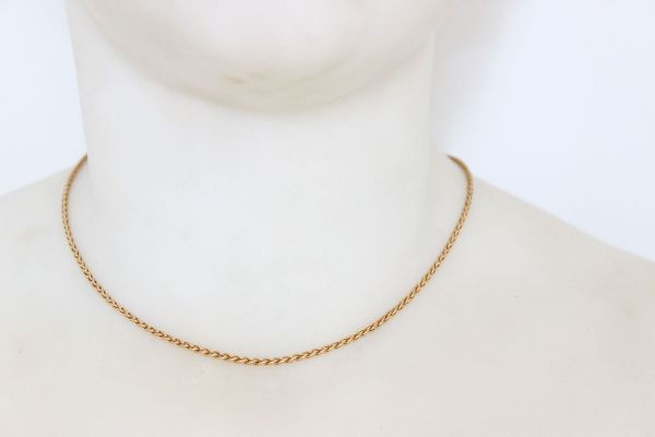 Cartier 1991 18K Yellow Gold Woven Chain Necklace #2