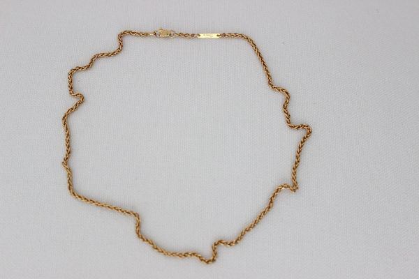 Cartier 1991 18K Yellow Gold Woven Chain Necklace #4