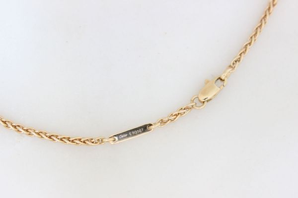 Cartier 1991 18K Yellow Gold Woven Chain Necklace #9