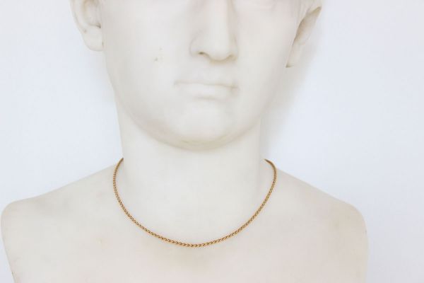 Cartier 1991 18K Yellow Gold Woven Chain Necklace