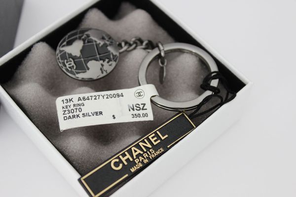 Chanel Ruthenium Globe Key Ring #3