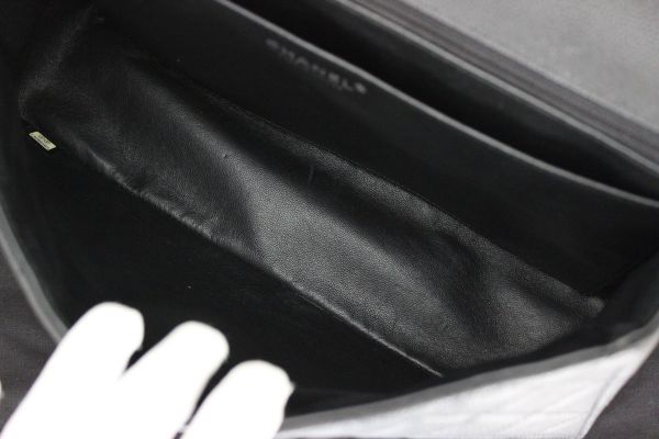 Chanel MAXI Black Caviar Single Flap Bag #16