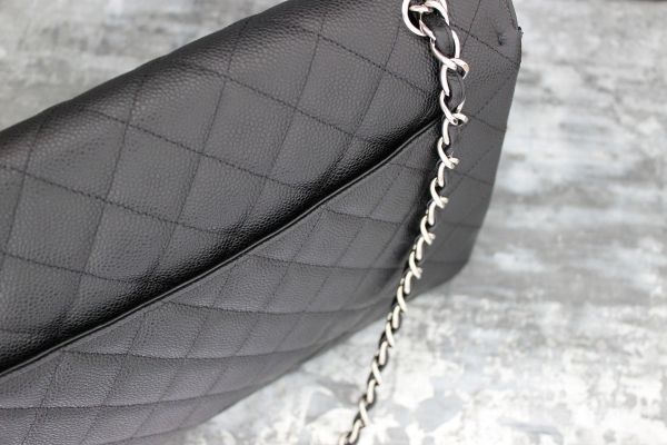 Chanel MAXI Black Caviar Single Flap Bag #21