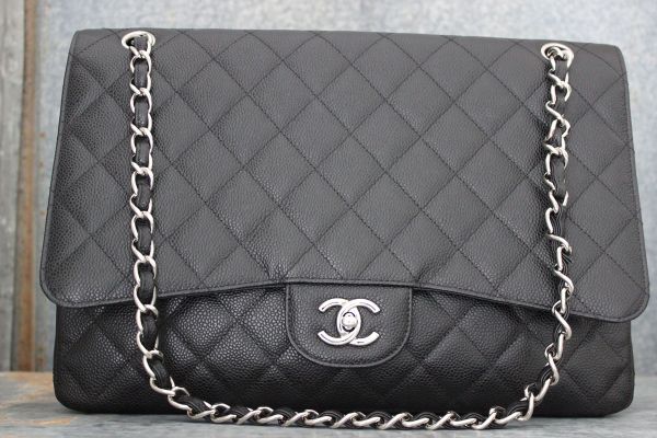 Chanel MAXI Black Caviar Single Flap Bag