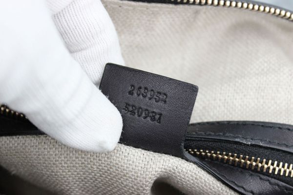 Gucci Black Lambskin Leather 'HANDMADE' Med Shoulder Bag #11