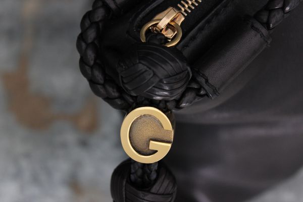 Gucci Black Lambskin Leather 'HANDMADE' Med Shoulder Bag #4