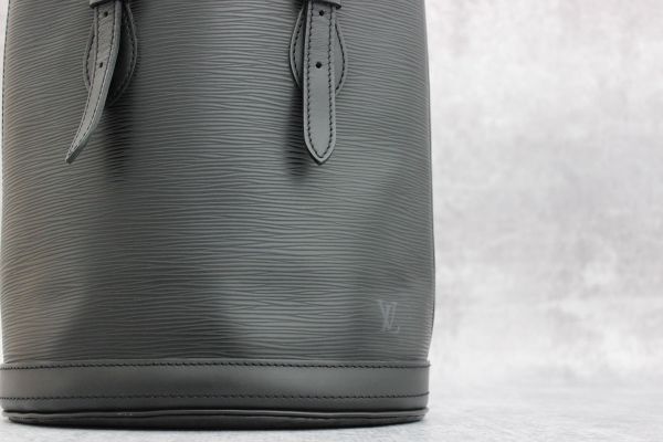 Louis Vuitton Black Epi Leather Petit Bucket with Pouch #5