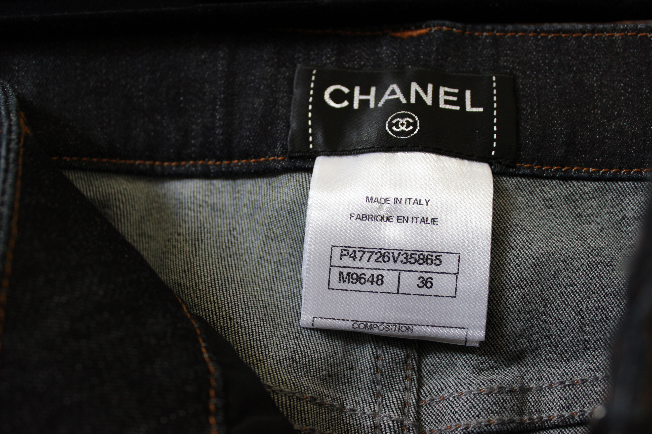 Chanel Denim Slim Fit Jeans Size 36 4