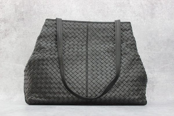 Bottega Veneta Black Nappa Intrecciato Large Shoulder Bag