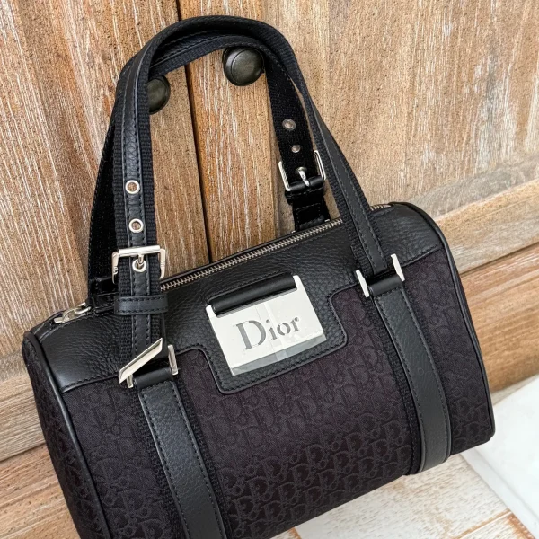 Dior Diorissimo Small Boston Bag Black at Jill's Consignment