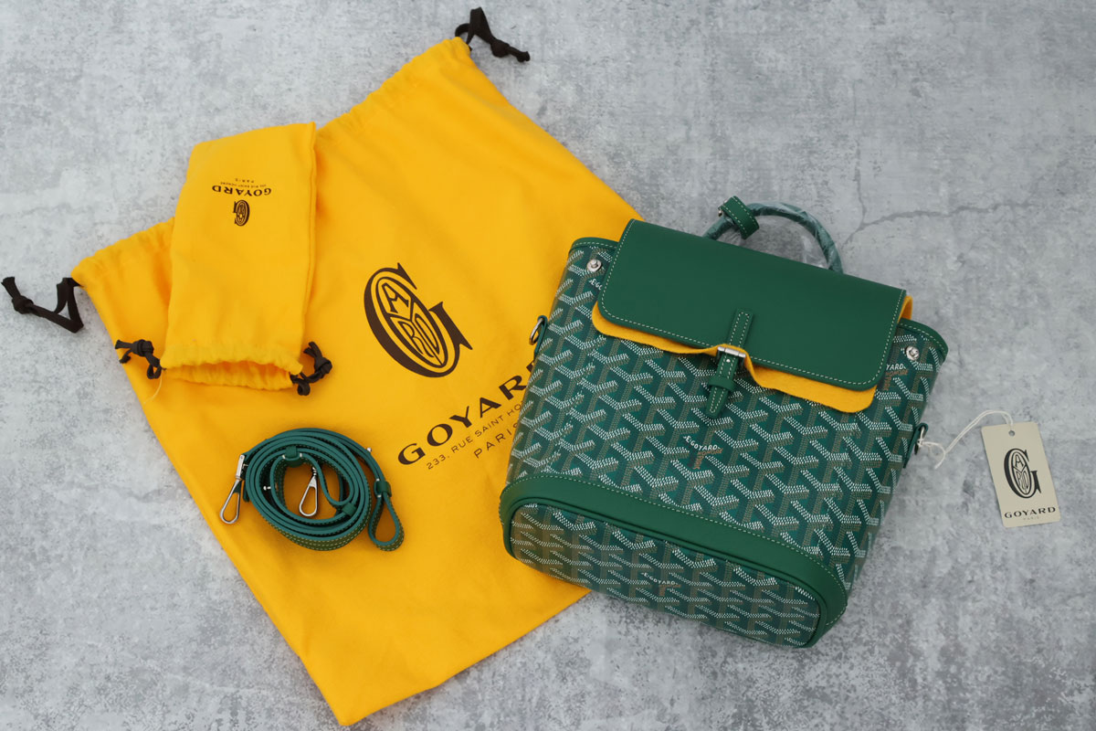 Goyard Alpin Mini Backpack in Green at Jill's Consignment Goyard Alpin Mini Backpack in Green at Jill's Consignment