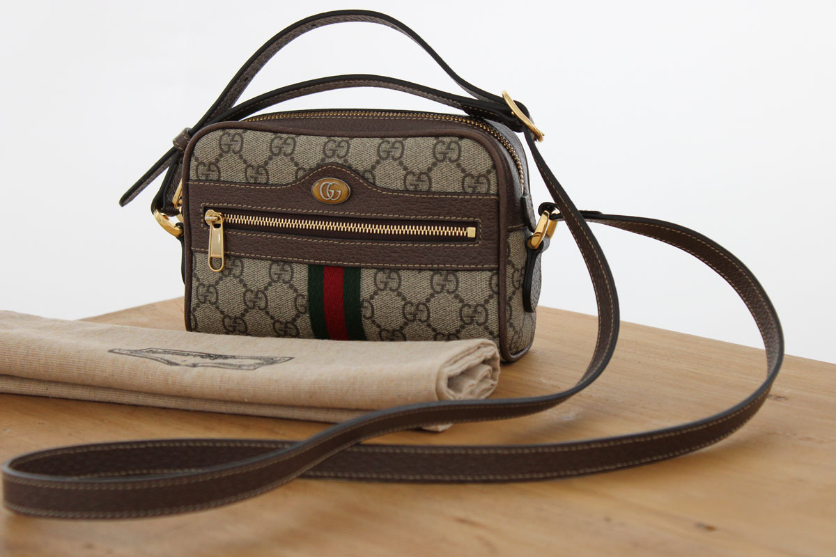 Gucci Ophidia GG Supreme Mini Bag at Jill's Consignment