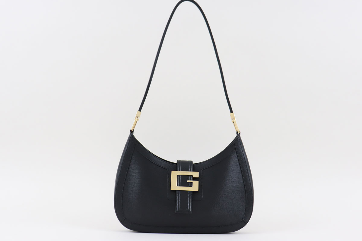 バッグ OLD GUCCI 2way Leather Shoulder Bag GUCCI Shoulder Bag Leather 2way Black Gold Auth 117991 | eBay