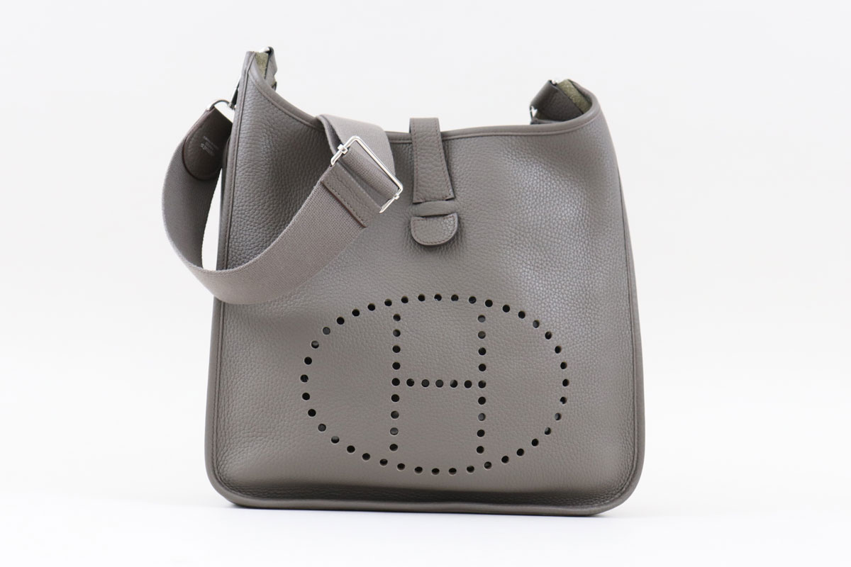 Hermes Clemence Evelyne III GM Etain at Jill's Consignment