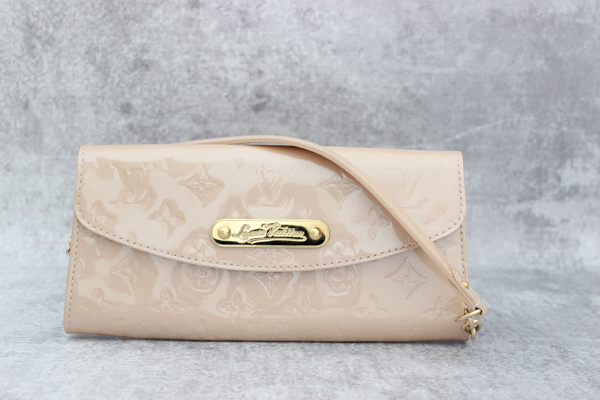Louis Vuitton Rose Florentine Monogram Vernis Sunset Blvd Clutch